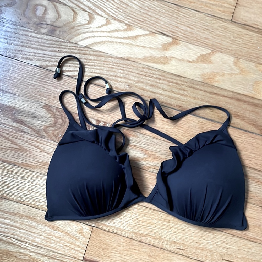 Black Ruffled H&M Bikini Top